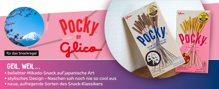 Pocky, der Snack Klassiker aus Japan, gibt es jetzt in zwei neuen, trendigen Geschmacksrichtungen.